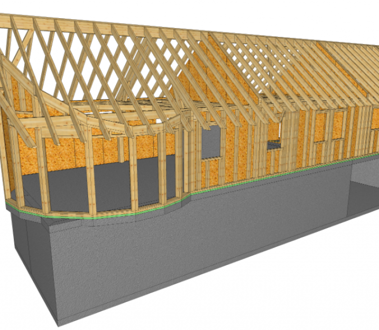 Maison en bois à ossature bois 